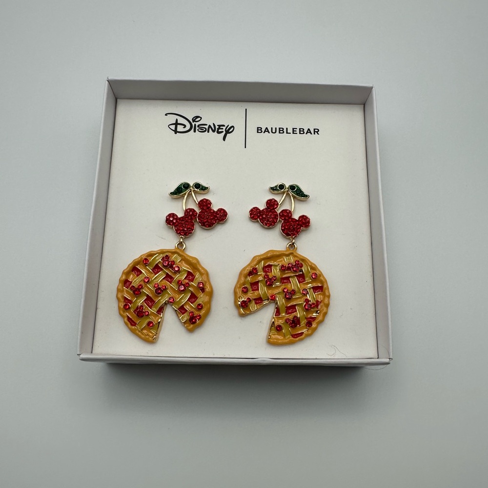 BaubleBar Cherry Pie Earrings - Red and Gold